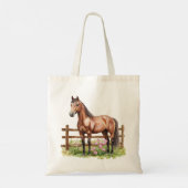 Horse Pink Bow Tote Bag (Achterkant)