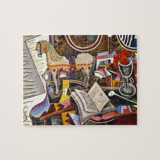 Horse Pipe Red Flower door Joan Miro schilderkunst Legpuzzel (Horizontaal)