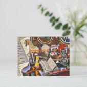 Horse Pipe Red Flower van Joan Miro Briefkaart (Staand voorkant)