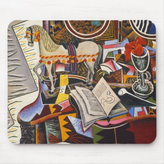 Horse Pipe Red Flower van Joan Miro Muismat (Voorkant)