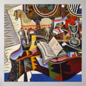 Horse Pipe Red Flower van Joan Miro Poster (Voorkant)