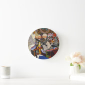 Horse Pipe Red Flower van Joan Miro Ronde Klok (Huis)