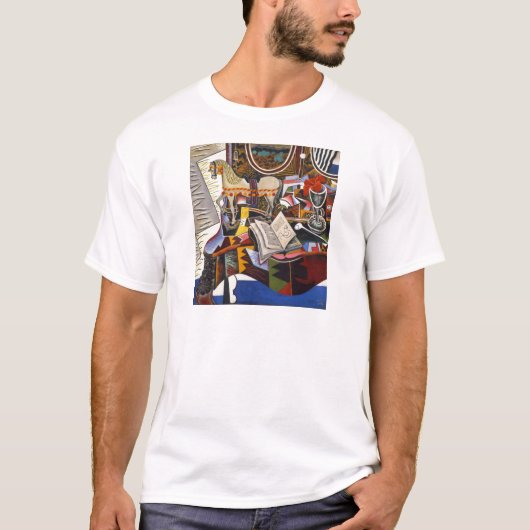 Horse Pipe Red Flower van Joan Miro T-shirt (Voorkant)