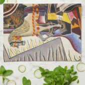 Horse Pipe Red Flower van Joan Miro Theedoek (Gevouwen)