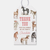 Horse Pony Birthday Bedankt Cadeau Labels Cadeaulabel (Voorkant)