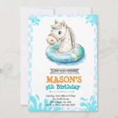 Horse pool party uitnodiging (Voorkant)