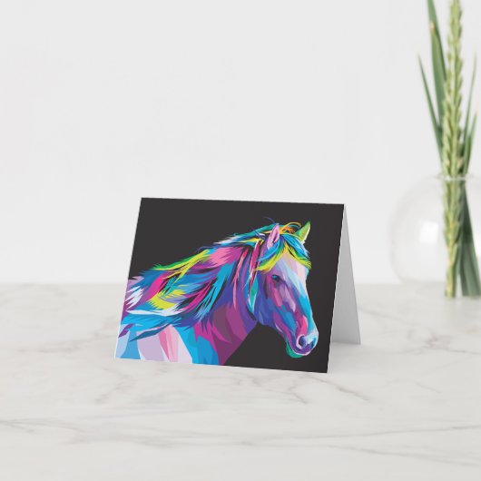 Horse pop art bedankkaart (Voorkant)