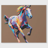 Horse pop art cadeaupapier (Vlak)