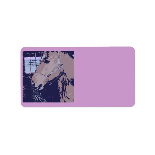 Horse Pop Art Etiket (Voorkant)
