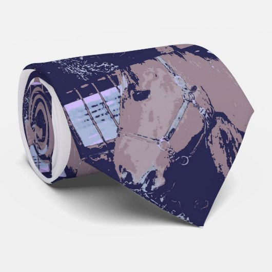 Horse Pop Art Stropdas (Opgerold)