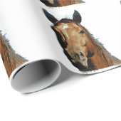 Horse Portrait Cadeaupapier (Rol Hoek)