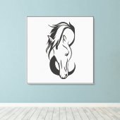Horse portrait, canvas afdruk (Insitu (Houten vloer))