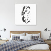Horse portrait, canvas afdruk (Insitu (Slaapkamer))
