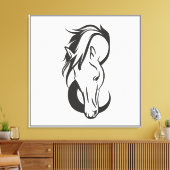 Horse portrait, canvas afdruk (Insitu (Woonkamer))