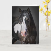 Horse Portrait II Kaart (Gele Bloem)