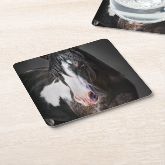 Horse Portrait II Kartonnen Onderzetters (Schuin)