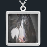 Horse Portrait II Zilver Vergulden Ketting<br><div class="desc">Dieren</div>