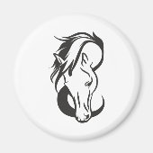 Horse portrait magneet (Voorkant)