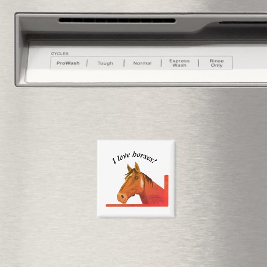 Horse Portrait Magneet (Insitu (Vaatwasser))