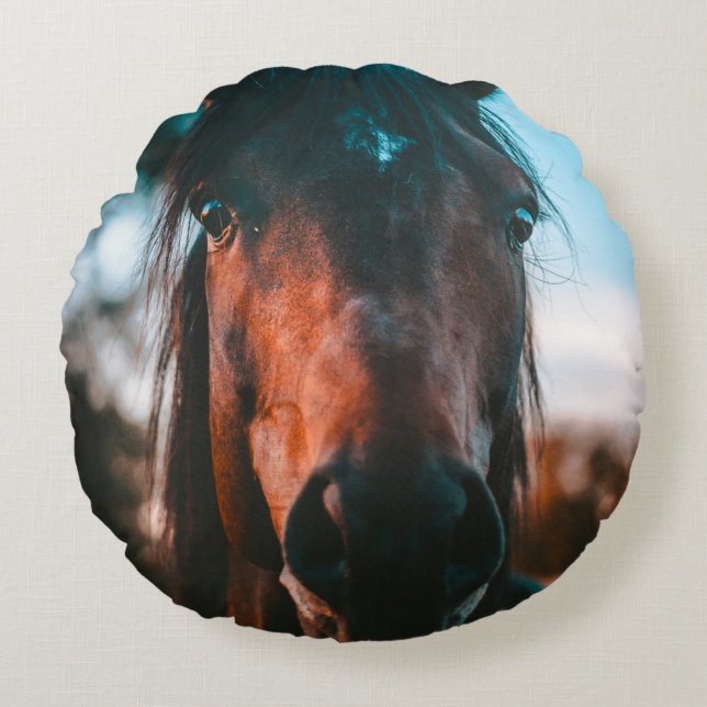 HORSE PORTRAIT ROND KUSSEN (Voorkant)