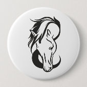 Horse portrait, ronde button 4,0 cm (Voorkant)