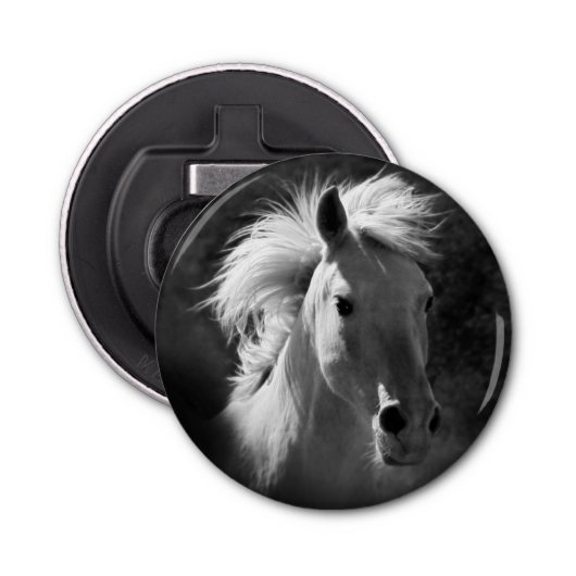 Horse Portrait V Button Flesopener (Voorkant)