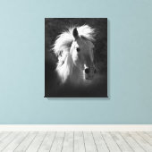Horse Portrait V Canvas Afdruk (Insitu (Houten vloer))