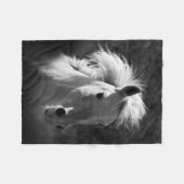 Horse Portrait V Fleece Deken (Voorkant (Horizontaal))