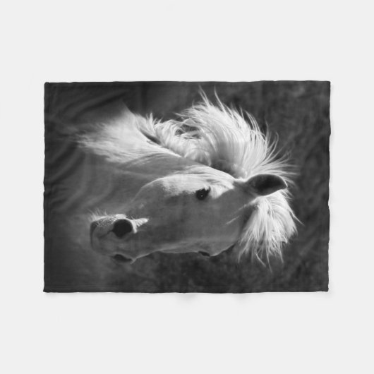 Horse Portrait V Fleece Deken (Voorkant (Horizontaal))