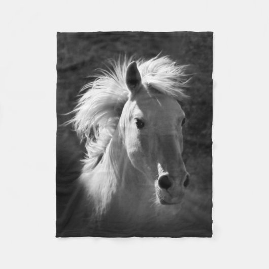 Horse Portrait V Fleece Deken (Voorkant)