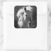 Horse Portrait V Vierkante Sticker (Tas)