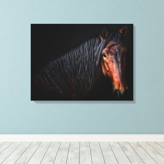 Horse Portrait VII Canvas Afdruk (Insitu (Houten vloer))