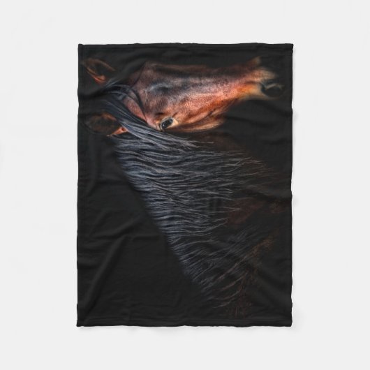 Horse Portrait VII Fleece Deken (Voorkant)