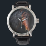 Horse Portrait VII Horloge<br><div class="desc">Dieren</div>