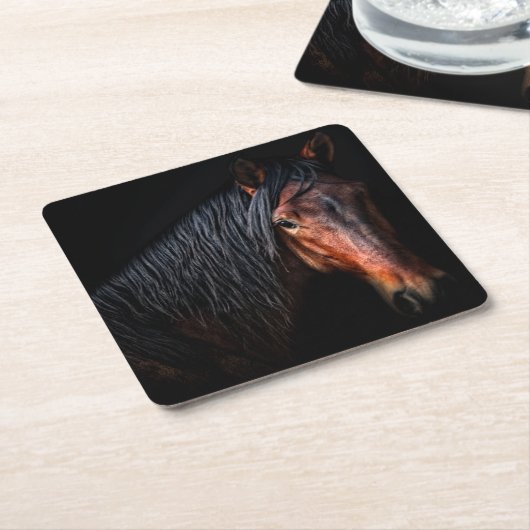 Horse Portrait VII Kartonnen Onderzetters (Schuin)
