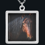 Horse Portrait VII Zilver Vergulden Ketting<br><div class="desc">Dieren</div>