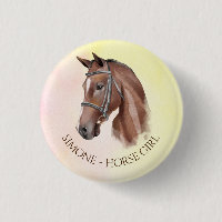 Horse portret cowgirl equestrian personaliseerde