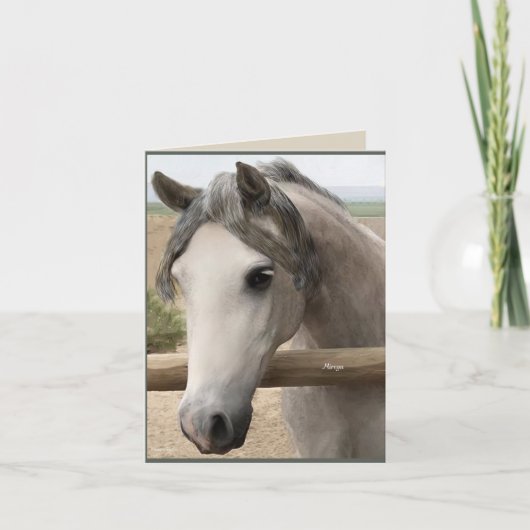 Horse Portret Hartelijk dank Bedankkaart (Voorkant)
