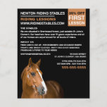 Horse Portret, Riding Instructor, Academie Flyer<br><div class="desc">Het portret van het paard,  de Ridderinstructeur,  de Academie Adverteren brochures door de opslag van het Visitekaartje.</div>
