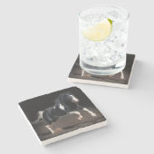 Horse portret VIII Stenen Onderzetter (Zijkant)