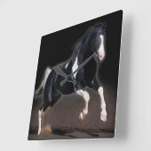 Horse portret VIII Vierkante Klok (Hoek)