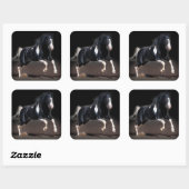 Horse portret VIII Vierkante Sticker (Vel)