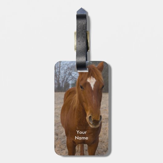 Horse pose bagagelabel (Achterkant verticaal)