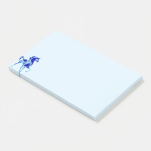 Horse Post it Notes - blauw (Schuin)