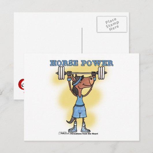 Horse Power Briefkaart (Voorkant / Achterkant)