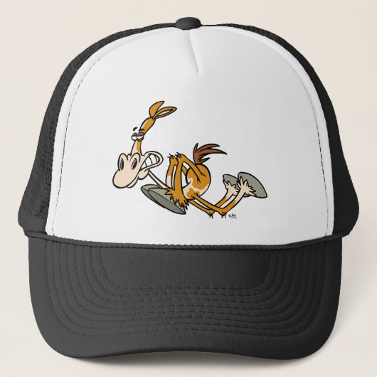 Horse Power cartoon trucker hoed Trucker Pet (Voorkant)