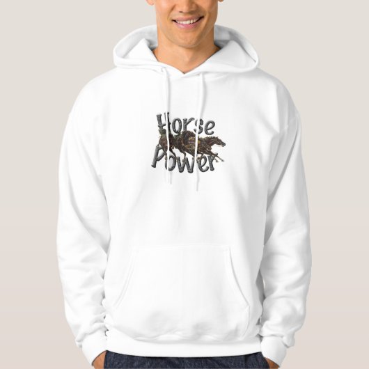 Horse Power Mannen Hoodie (Voorkant)
