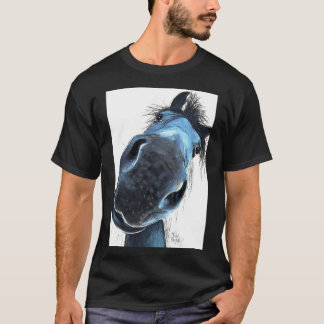 HoRSe PRiNT &x27; HaPPY BuRT &x27; DOOR SHiRLeY Ma T-shirt