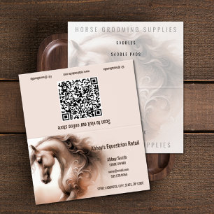 Horse QR Code Gevouwen Visitekaartje