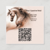 Horse QR Code Square Business Card Vierkante Visitekaartje (Voorkant)